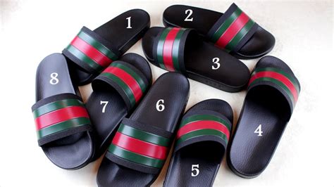 fake gucci flip flops vs real|knock off Gucci sandals.